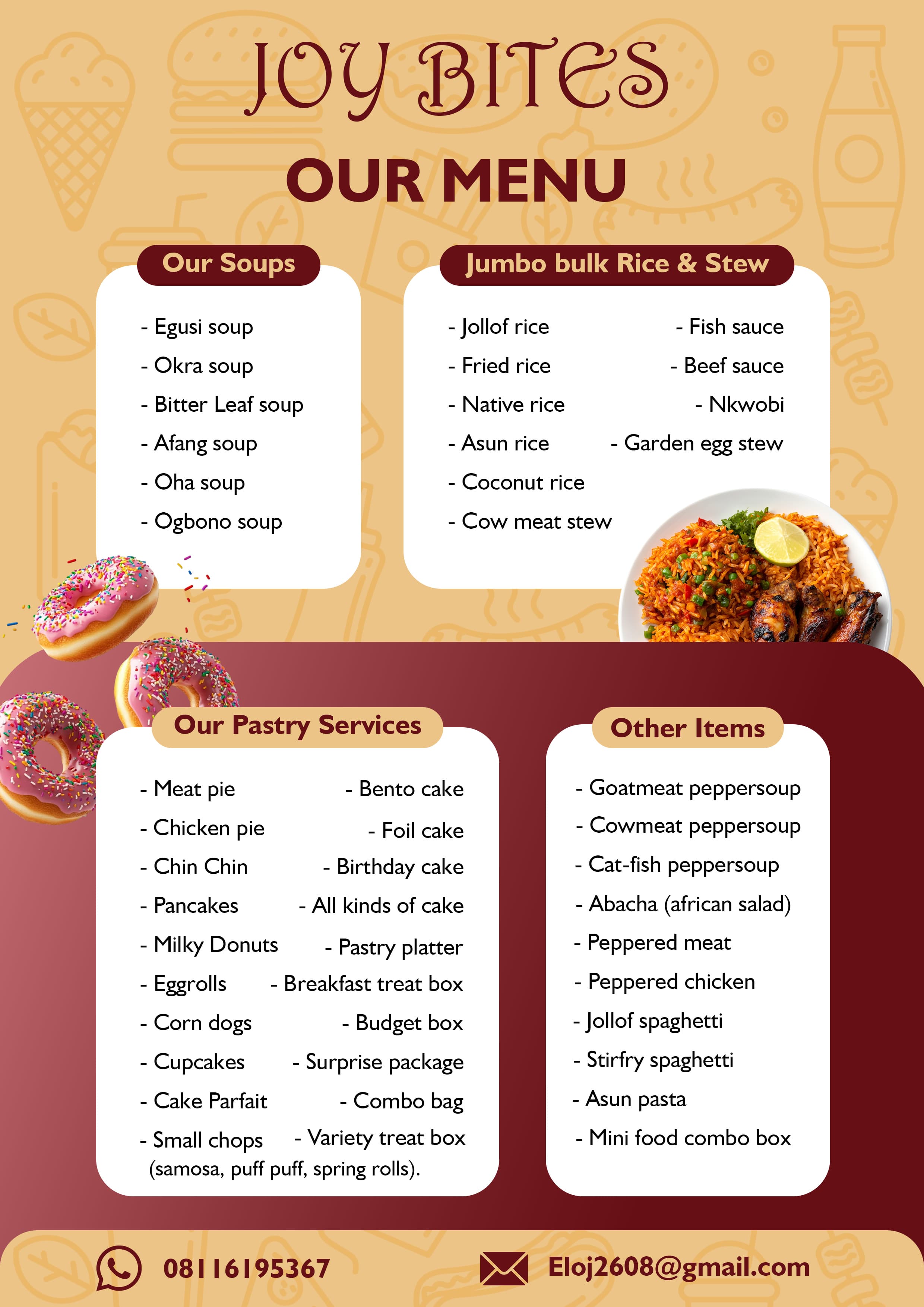 Joy Bites flyer
